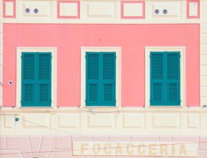 Traditional Ligurian house facade, Camogli, Liguria, Italy, Europe Traditional Ligurian house facade, Camogli, Liguria, Italy, Europe